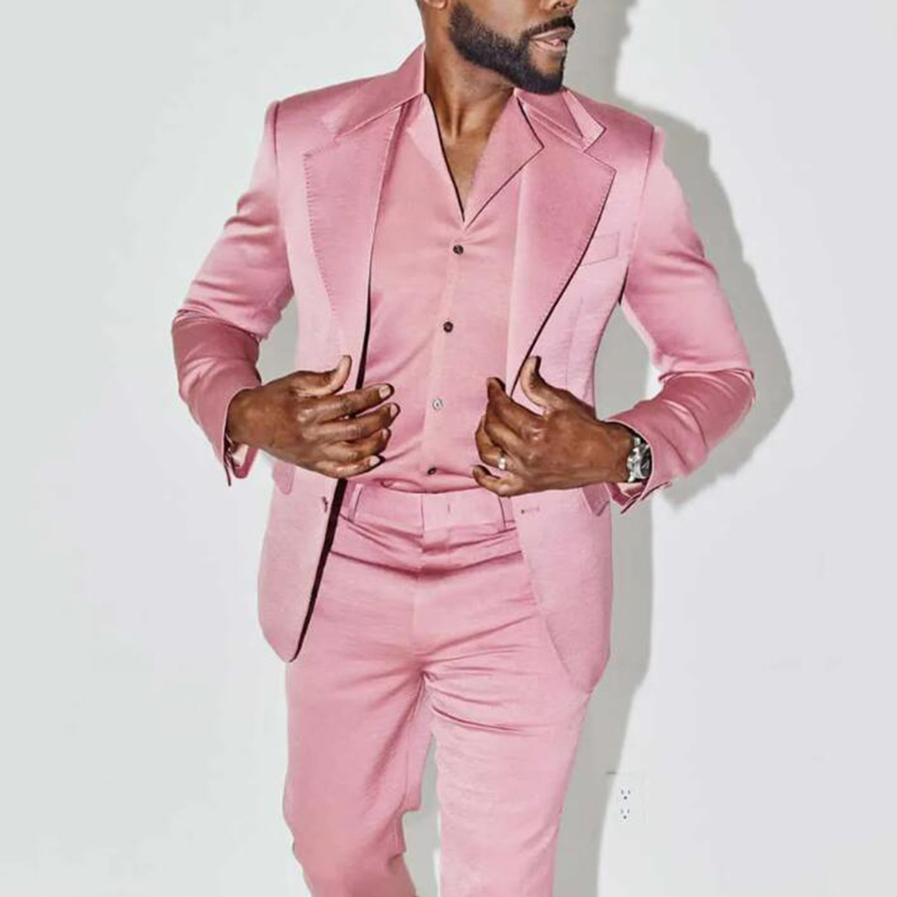 Classic Pink Wedding Tuxedos 2 - Men Formal Wear Pink 评论和价格