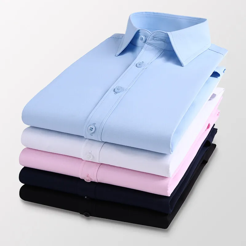 2026 New Men's Long-sleeved Sh - Men Formal Wear Pink 评论和价格