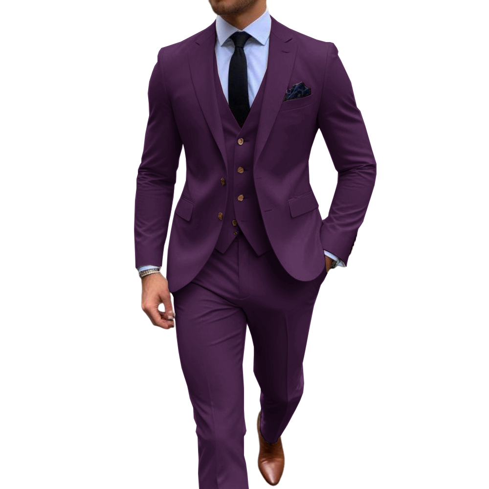 Pink 3 Piece Men's Suits For W - Men Formal Wear Pink 评论和价格