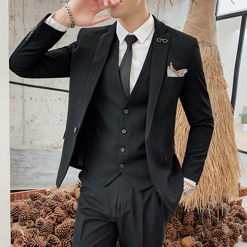 Men's Korean Style Three-Piece - Men'S Urban Formal Wear 评论和价格