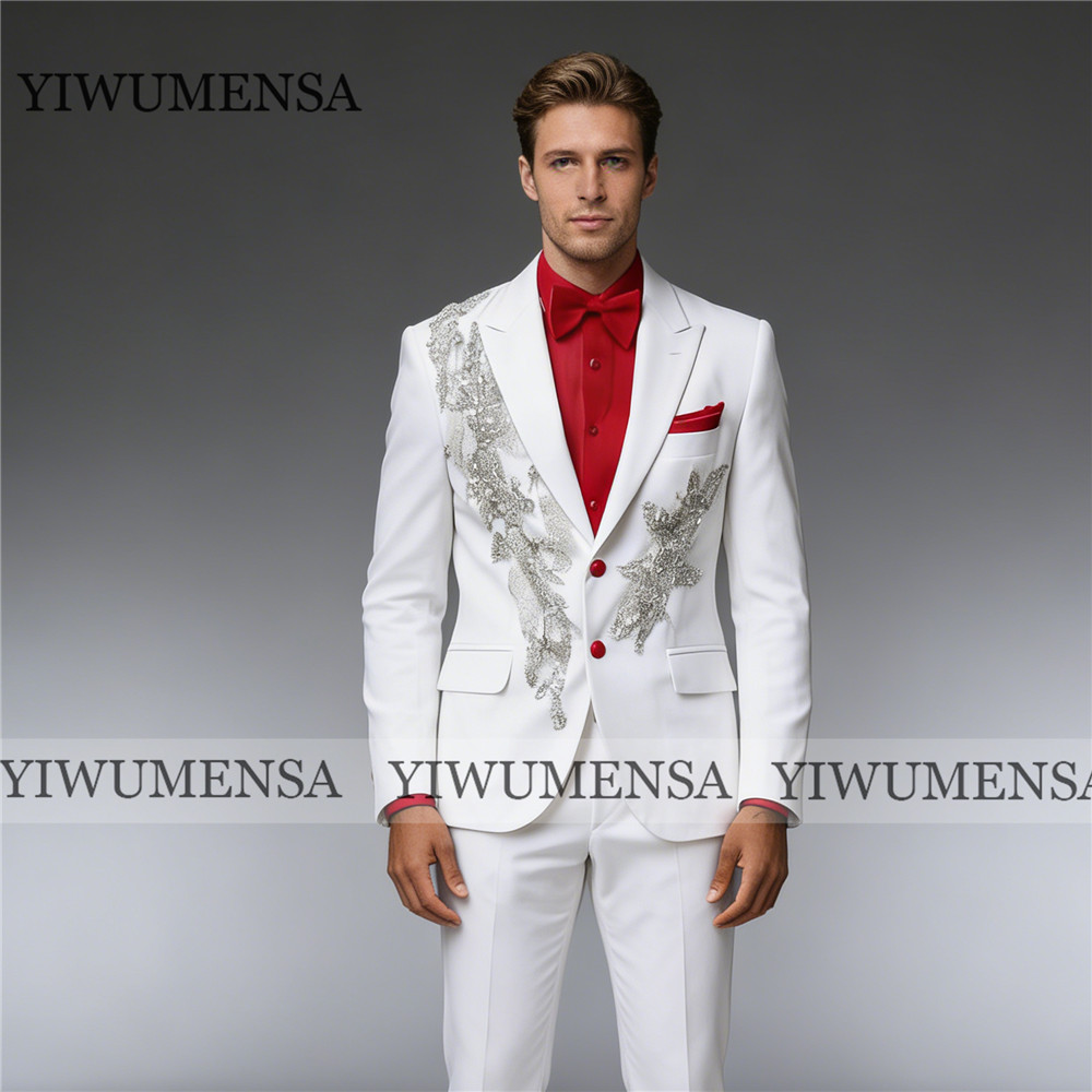 Exclusive Men's Suit For Weddi - Men Formal Wear With Blazer 评论和价格