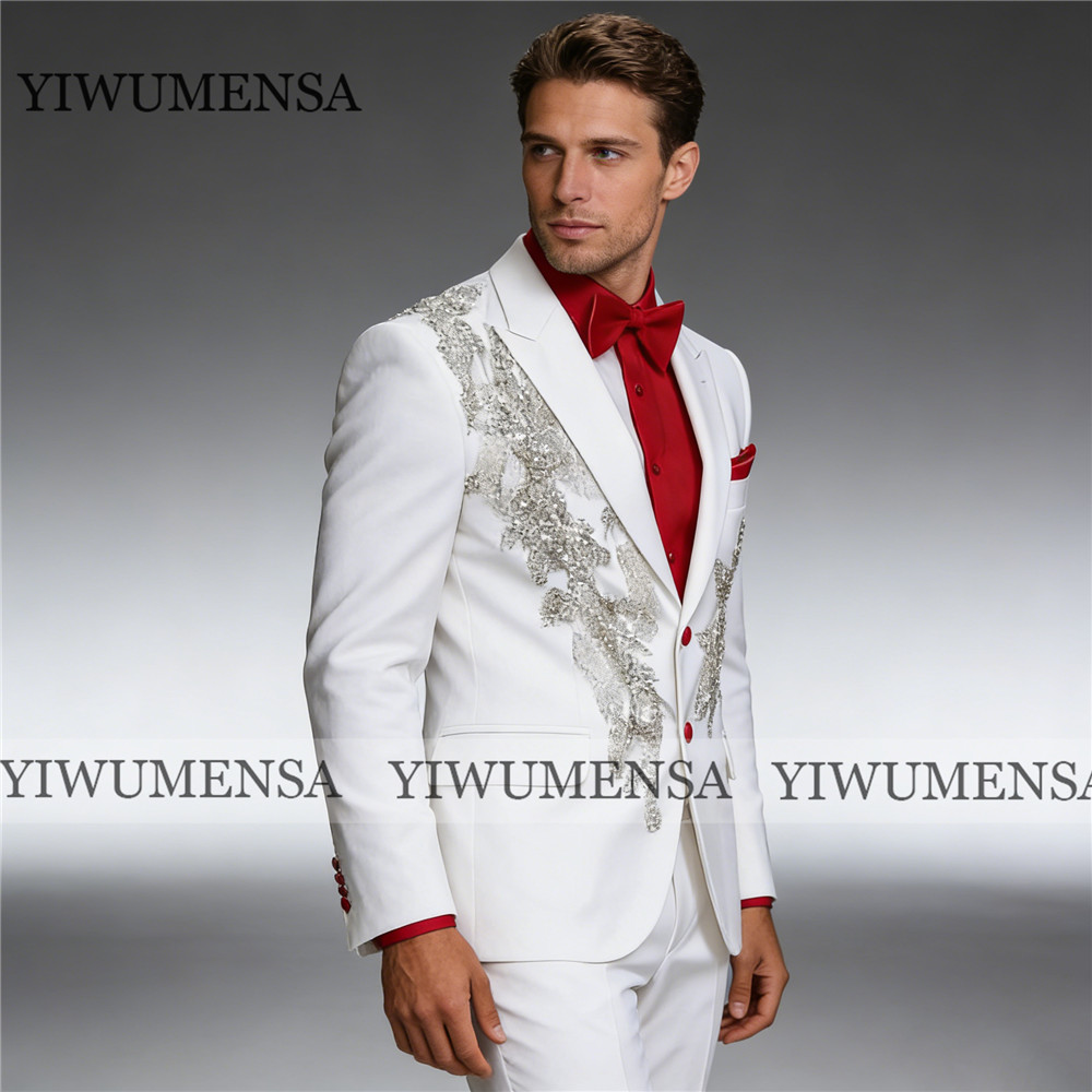 Exclusive Men's Suit For Weddi - Men Formal Wear With Blazer 评论和价格