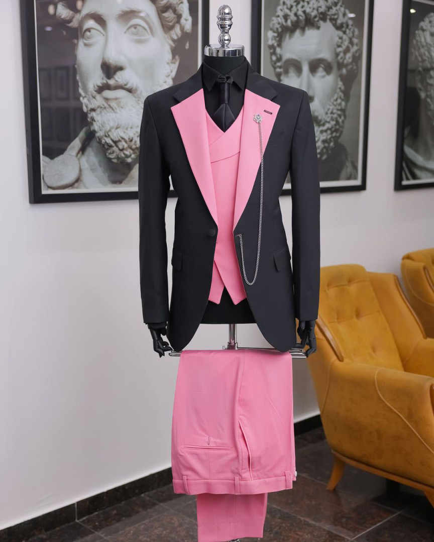 Luxury Black Pink Men Tuxedo S - Men Formal Wear Shop 评论和价格