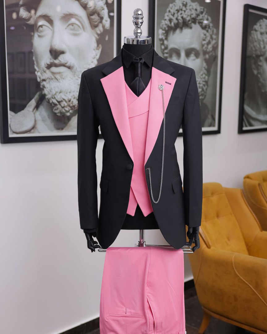 Luxury Black Pink Men Tuxedo S - Men Formal Wear Shop 评论和价格