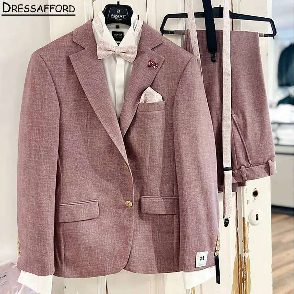 Pink Formal Wedding Suits Men' - Men Formal Wear Pink 评论和价格