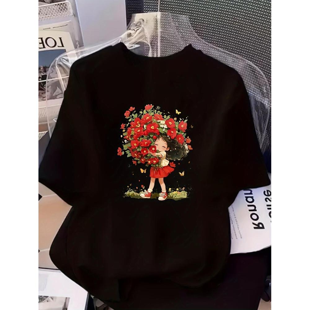 Ladies Y2K Floral Print T-Shir - Y2K Formal Wear Men 评论和价格