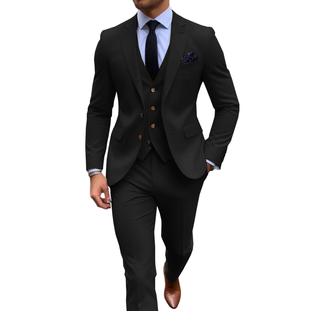 Men's Stylish Khaik 3 Piece Su - Men Formal Wear Shop 评论和价格