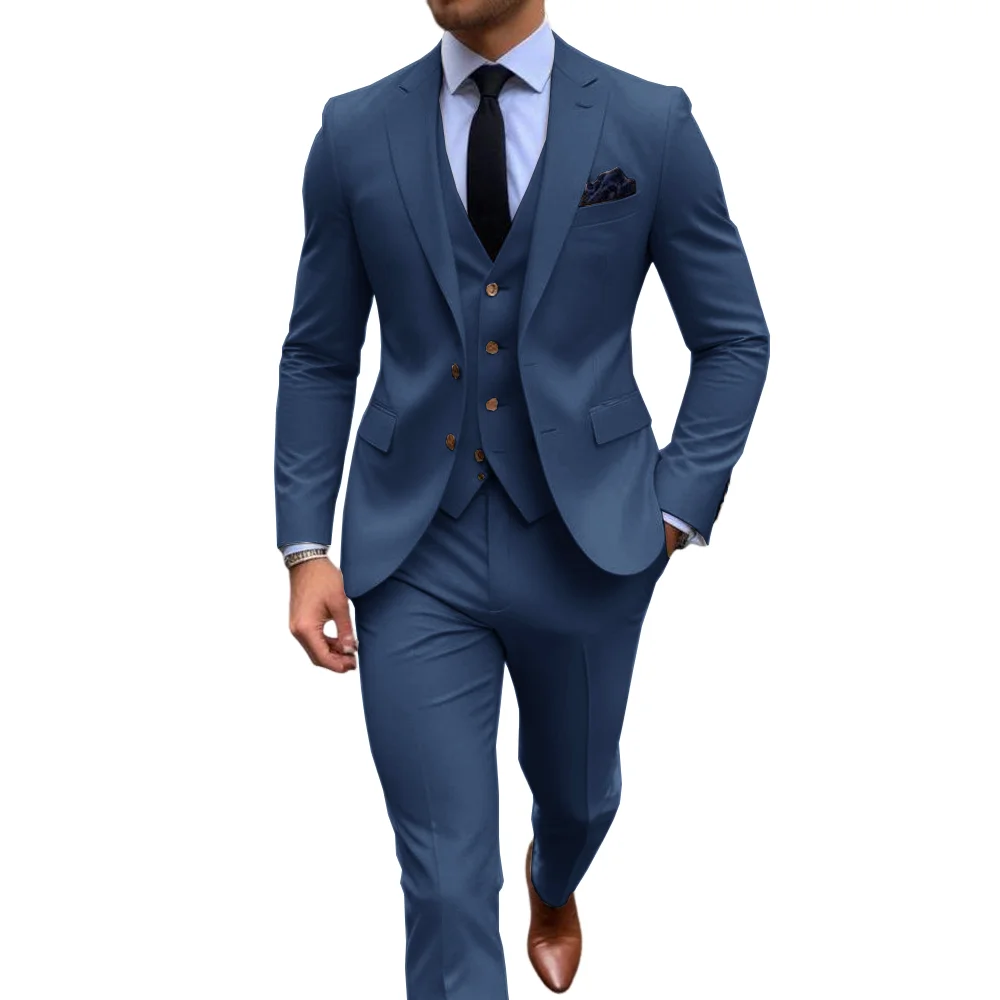 Men's Stylish Khaik 3 Piece Su - Men Formal Wear Shop 评论和价格