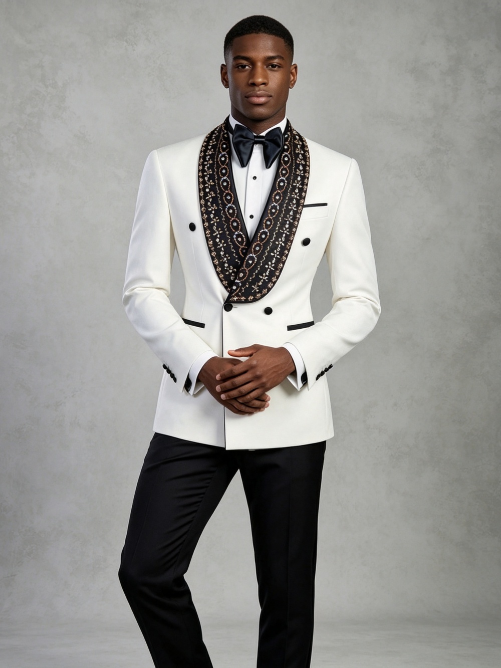Double Breasted Men's Golden B - Men Formal Wear Outfits 评论和价格