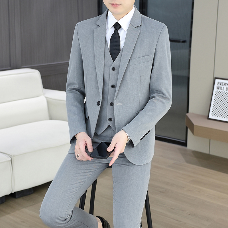 Suit  (Blazer+Vest+Trousers) M - Men Formal Wear With Blazer 评论和价格