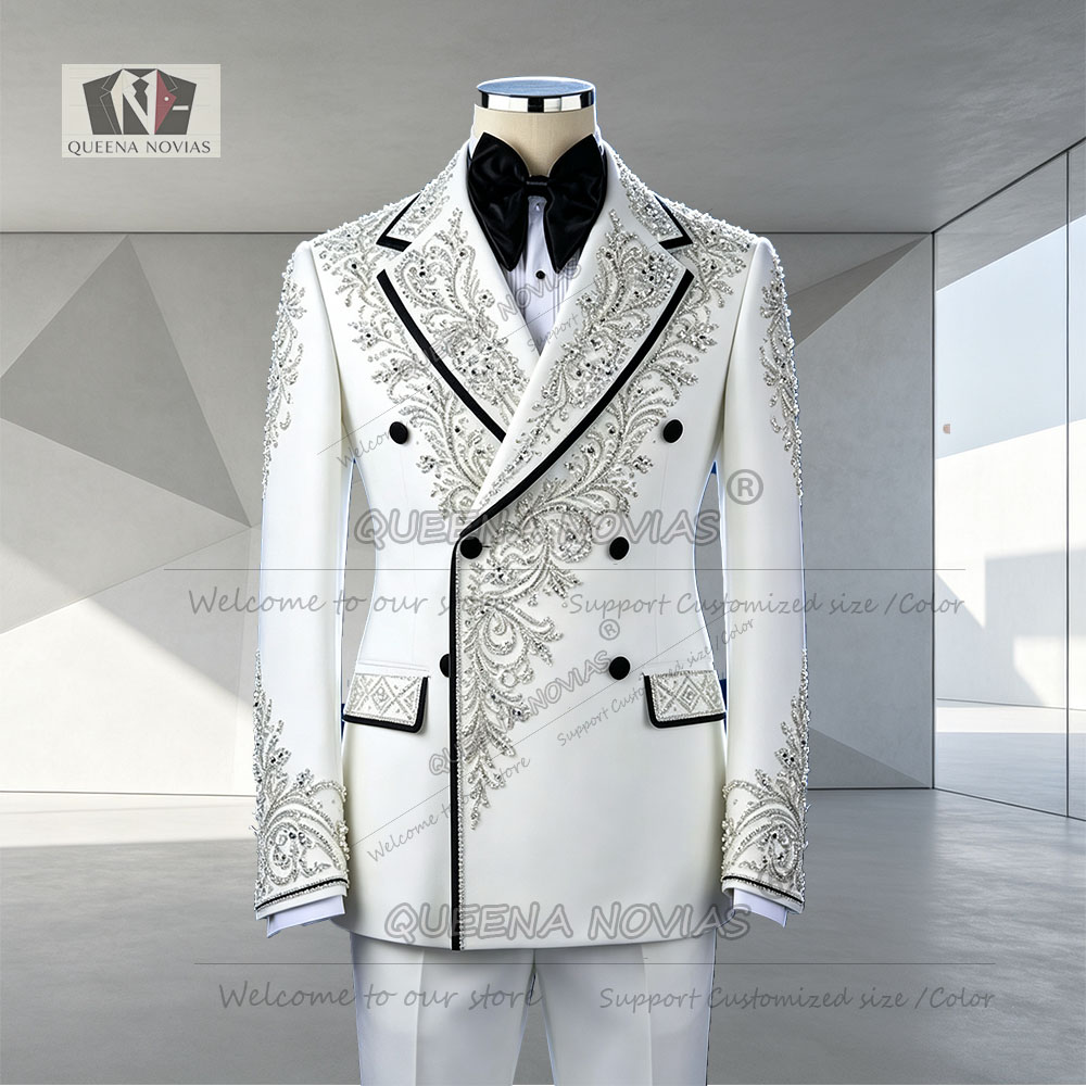 Luxury Sliver Beading Suits Me - Men Formal Wear Jacket 评论和价格